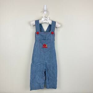 Vintage Alben Chambray Turtle Overalls 18 Months USA
